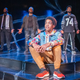 Trent Davis (Tiny), front, Kai A. Ealy (Isa), back from left, Cage Sebastian Pierre (Grif), and Charles Andrew Gardner (Daz) in TimeLine Theatre’s Kill Move Paradise by James Ijames.